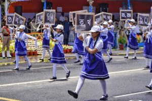 কলকাতার স্বাধীনতা দিবস প্যারেডে অসুস্থ ছাত্রদের হাসপাতালে নিয়ে যাওয়া হচ্ছে