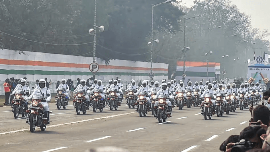 কলকাতার রেড রোড স্বাধীনতা দিবস প্যারেডের ভিড়