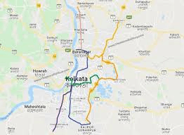 কলকাতা মেট্রো ইয়েলো লাইনের রুট ম্যাপ