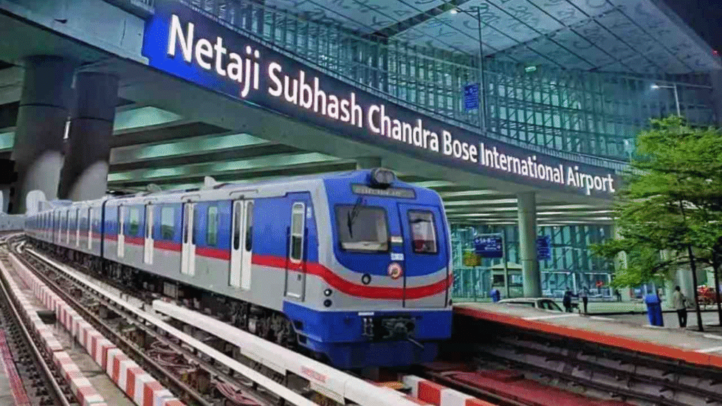 কলকাতা বিমানবন্দরের সঙ্গে নতুন মেট্রো সংযোগের ইলাস্ট্রেশন