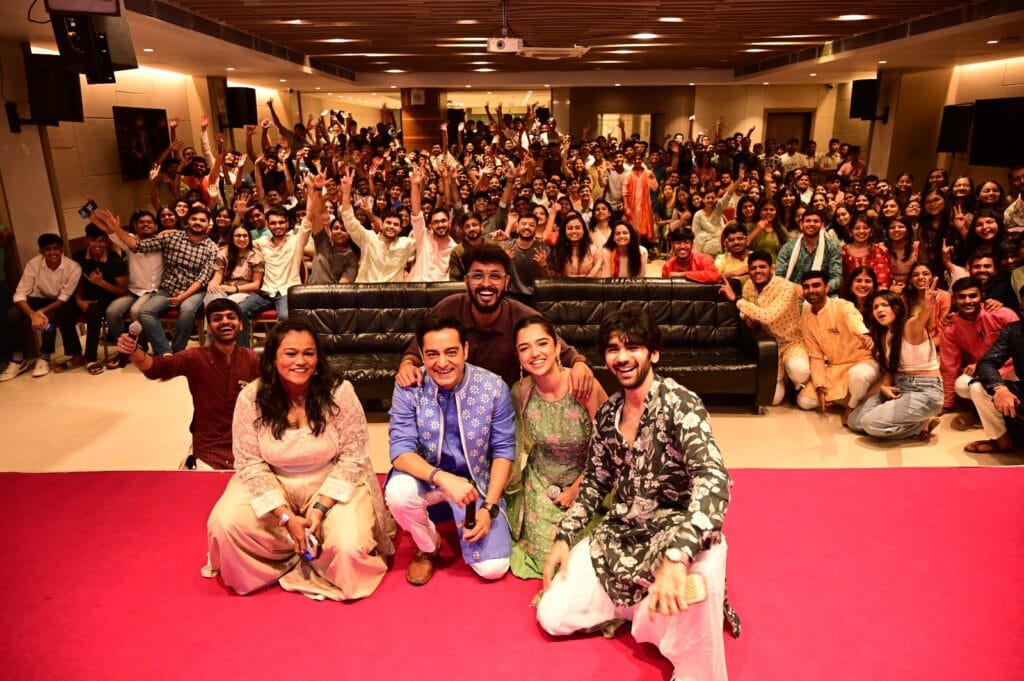 Half CA Season 2 Ganesh Chaturthi launch event at RVG Hostel with students and actors