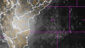 Cyclone Montha weakening near the coast