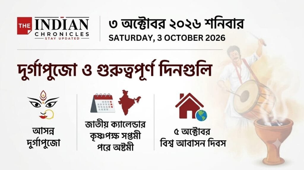 ৩ অক্টোবর ২০২৬ কোন রাশির জীবনে আসবে নতুন সুযোগ? জেনে নিন প্রেম, অর্থ, চাকরি ও স্বাস্থ্যের পূর্বাভাস