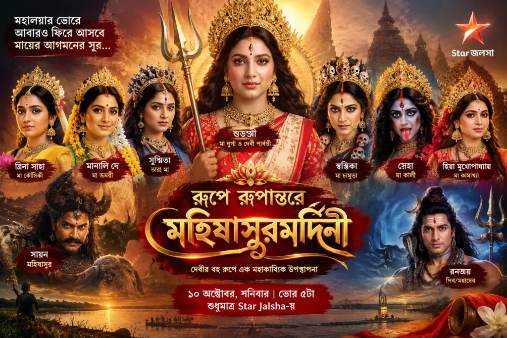 রূপে রূপান্তরে মহিষাসুরমর্দিনী: মহালয়ার ভোরে দেবীর বহু রূপে সাজবেন শুভশ্রী, আসছে Star Jalsha-র বিশেষ নিবেদন