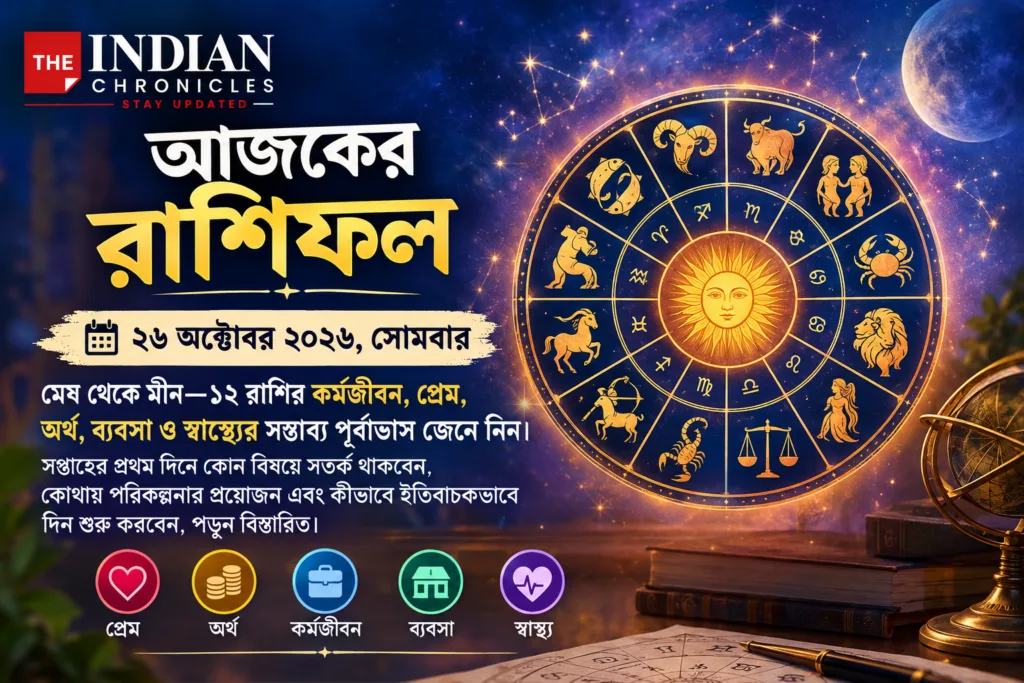 আজকের রাশিফল ২৬ অক্টোবর ২০২৬: